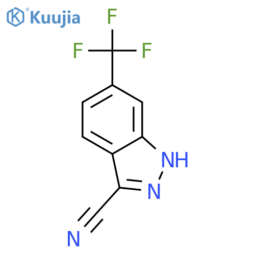 6-(Trifluoromethyl)-1H-indazole-3-carbonitrile structure