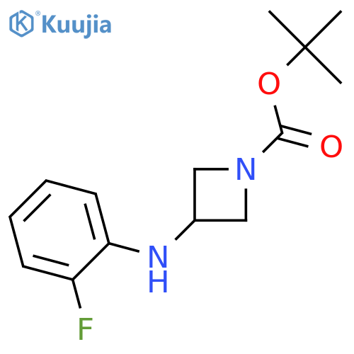 1-Azetidinecarboxylicacid, 3-[(2-fluorophenyl)amino]-, 1,1-dimethylethyl ester structure