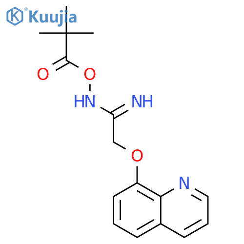 Ethanimidamide, N-(2,2-dimethyl-1-oxopropoxy)-2-(8-quinolinyloxy)- structure
