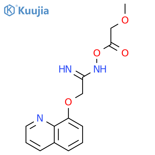 Ethanimidamide, N-[(methoxyacetyl)oxy]-2-(8-quinolinyloxy)- structure