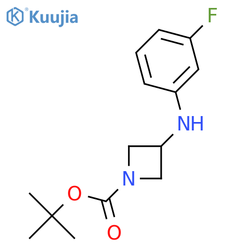 1-Azetidinecarboxylicacid, 3-[(3-fluorophenyl)amino]-, 1,1-dimethylethyl ester structure