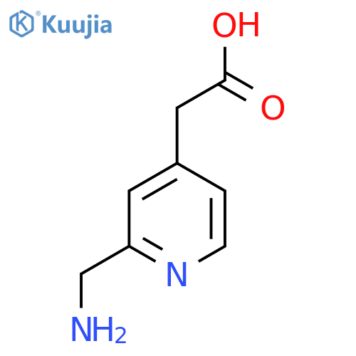 2-[2-(Aminomethyl)pyridin-4-yl]acetic acid structure