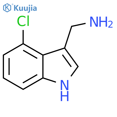 (4-chloro-1H-indol-3-yl)methanamine structure