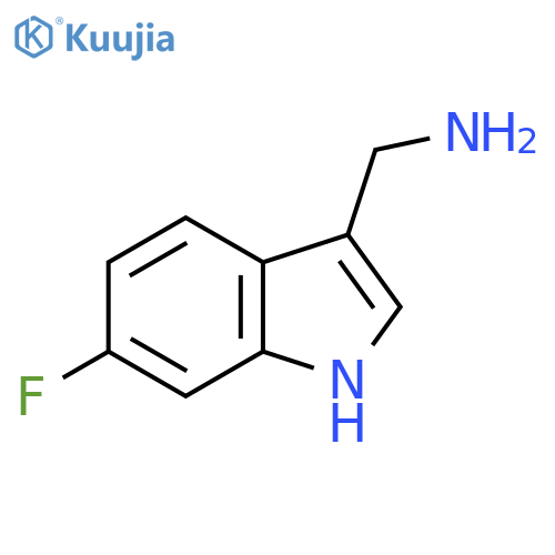 (6-Fluoro-1H-indol-3-yl)methanamine structure