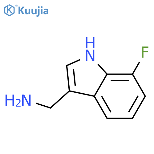 (7-Fluoro-1H-indol-3-yl)methanamine structure