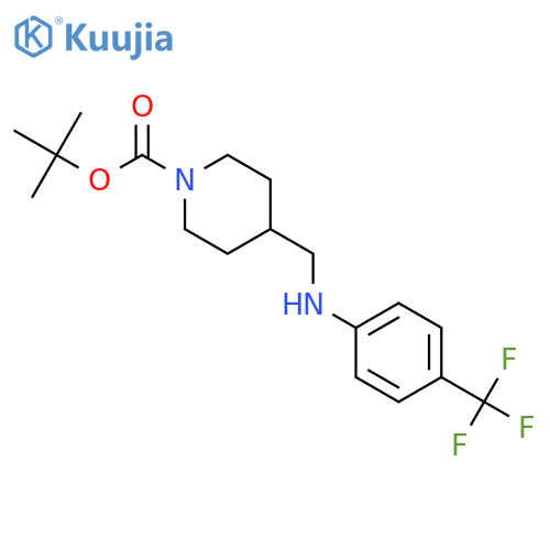 1-Piperidinecarboxylicacid, 4-[[[4-(trifluoromethyl)phenyl]amino]methyl]-, 1,1-dimethylethyl ester structure