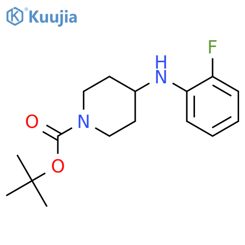 tert-butyl 4-(2-fluorophenyl)aminopiperidine-1-carboxylate structure