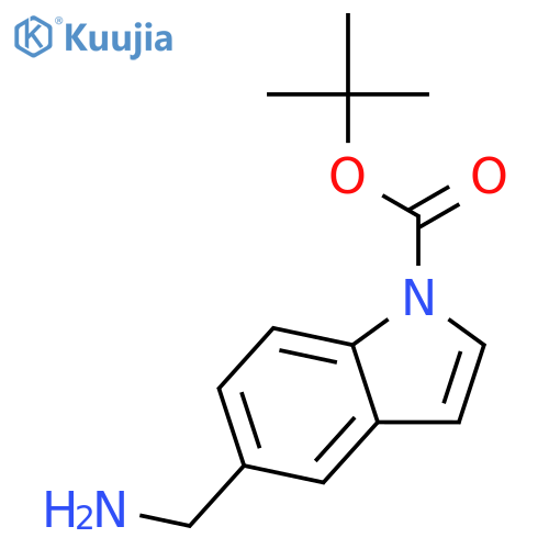 tert-Butyl 5-(aminomethyl)-1H-indole-1-carboxylate structure