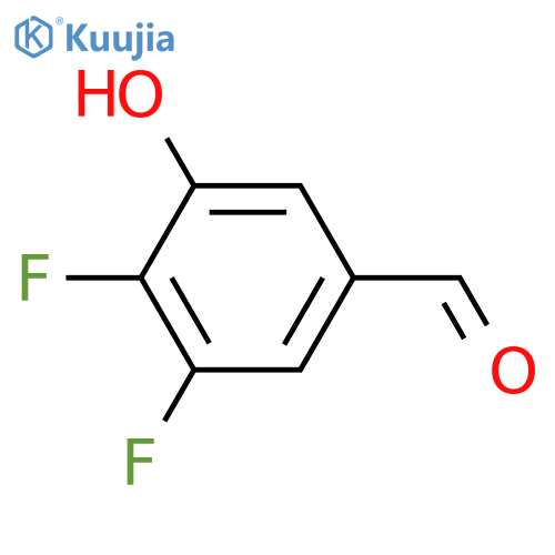 3,4-Difluoro-5-hydroxybenzaldehyde structure