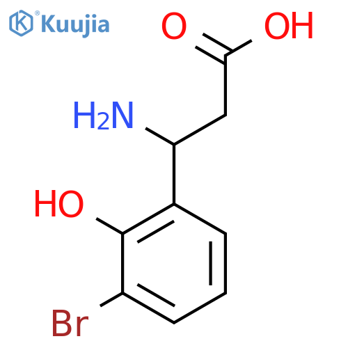 3-Amino-3-(3-bromo-2-hydroxyphenyl)propanoic acid structure
