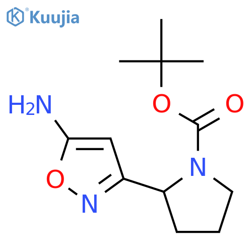 tert-butyl 2-(5-amino-1,2-oxazol-3-yl)pyrrolidine-1-carboxylate structure