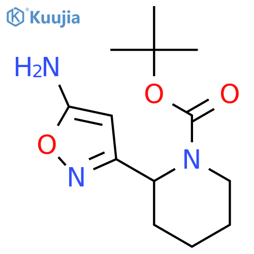 tert-butyl 2-(5-amino-1,2-oxazol-3-yl)piperidine-1-carboxylate structure