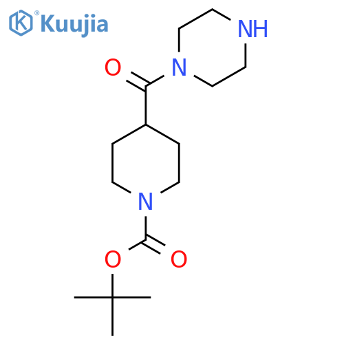 tert-butyl 4-(piperazine-1-carbonyl)piperidine-1-carboxylate structure