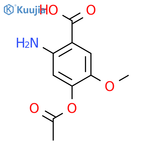 4-Acetoxy-2-amino-5-methoxybenzoic acid structure