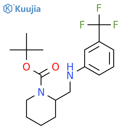 1-Piperidinecarboxylicacid, 2-[[[3-(trifluoromethyl)phenyl]amino]methyl]-, 1,1-dimethylethyl ester structure