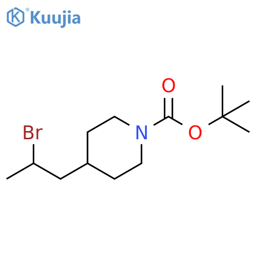 tert-butyl 4-(2-bromopropyl)piperidine-1-carboxylate structure