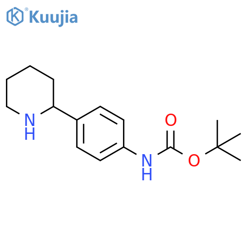 tert-butyl N-4-(piperidin-2-yl)phenylcarbamate structure