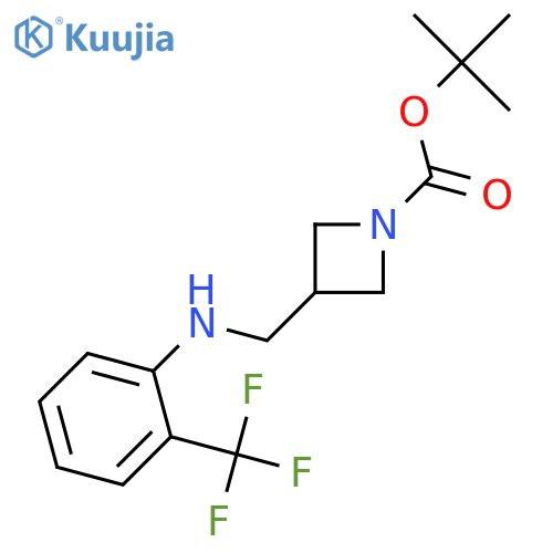 1-Azetidinecarboxylicacid, 3-[[[2-(trifluoromethyl)phenyl]amino]methyl]-, 1,1-dimethylethyl ester structure