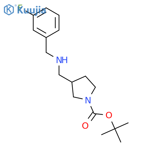 1-BOC-3-[(3-FLUOROBENZYL-AMINO)-METHYL]-PYRROLIDINE structure