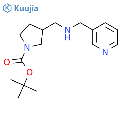 tert-butyl 3-({(pyridin-3-yl)methylamino}methyl)pyrrolidine-1-carboxylate structure