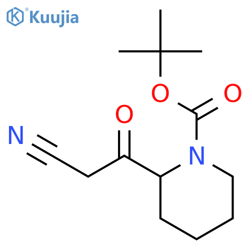 tert-Butyl 2-(2-cyanoacetyl)piperidine-1-carboxylate structure