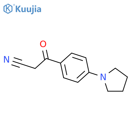 Benzenepropanenitrile, b-oxo-4-(1-pyrrolidinyl)- structure