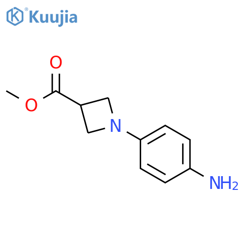 3-Azetidinecarboxylicacid, 1-(4-aminophenyl)-, methyl ester structure