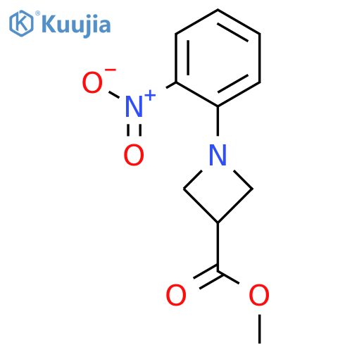 3-Azetidinecarboxylicacid, 1-(2-nitrophenyl)-, methyl ester structure