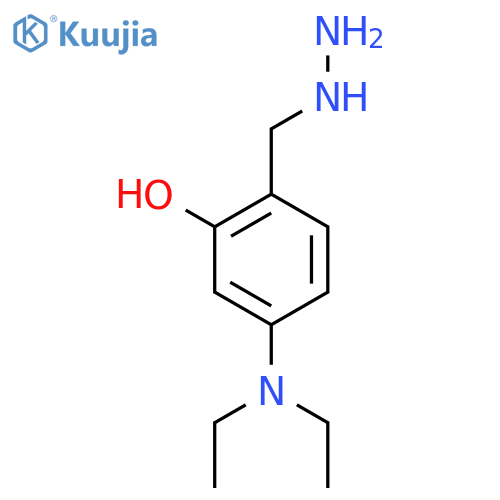 5-(diethylamino)-2-(hydrazinylmethyl)phenol structure