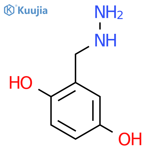 2-(hydrazinylmethyl)benzene-1,4-diol structure