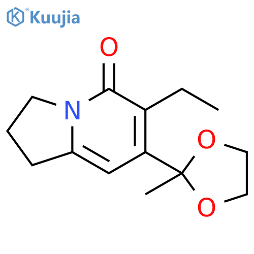 5(1H)-Indolizinone, 6-ethyl-2,3-dihydro-7-(2-methyl-1,3-dioxolan-2-yl)- structure