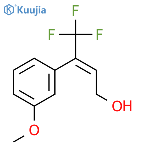 2-Buten-1-ol, 4,4,4-trifluoro-3-(3-methoxyphenyl)-, (2E)- structure
