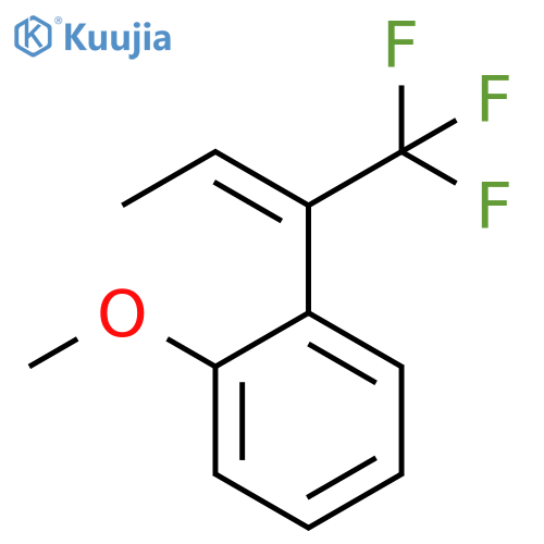 Benzene, 1-methoxy-2-[(1E)-1-(trifluoromethyl)-1-propenyl]- structure