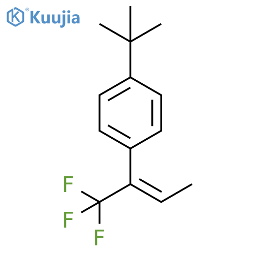 Benzene, 1-(1,1-dimethylethyl)-4-[(1E)-1-(trifluoromethyl)-1-propenyl]- structure