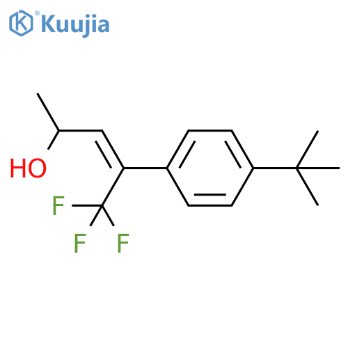 3-Penten-2-ol, 4-[4-(1,1-dimethylethyl)phenyl]-5,5,5-trifluoro-, (3E)- structure