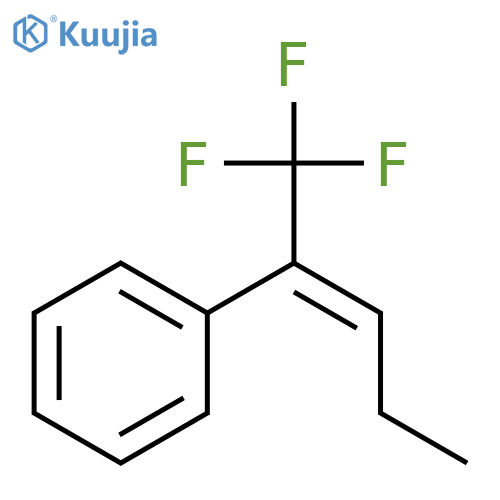 Benzene, [1-(trifluoromethyl)-1-butenyl]- structure