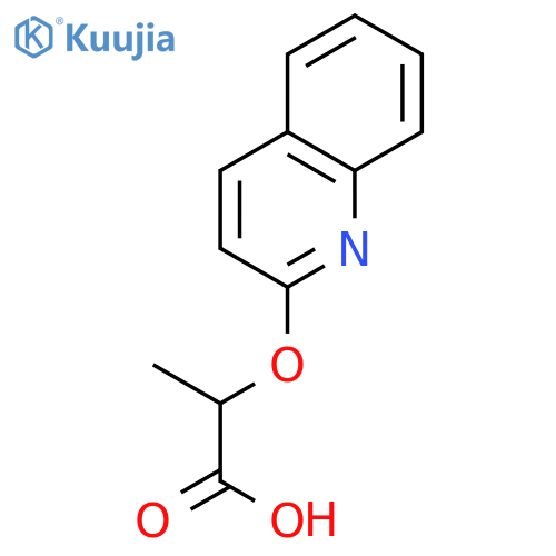 Propanoic acid, 2-(2-quinolinyloxy)- structure