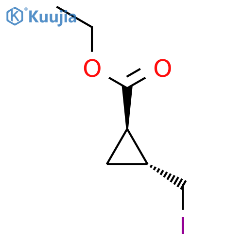 Cyclopropanecarboxylic acid, 2-(iodomethyl)-, ethyl ester, (1R,2R)-rel- structure
