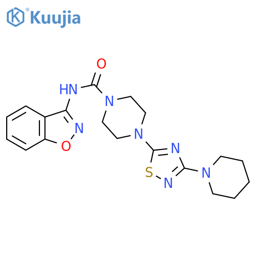 1-Piperazinecarboxamide,N-1,2-benzisoxazol-3-yl-4-[3-(1-piperidinyl)-1,2,4-thiadiazol-5-yl]- structure