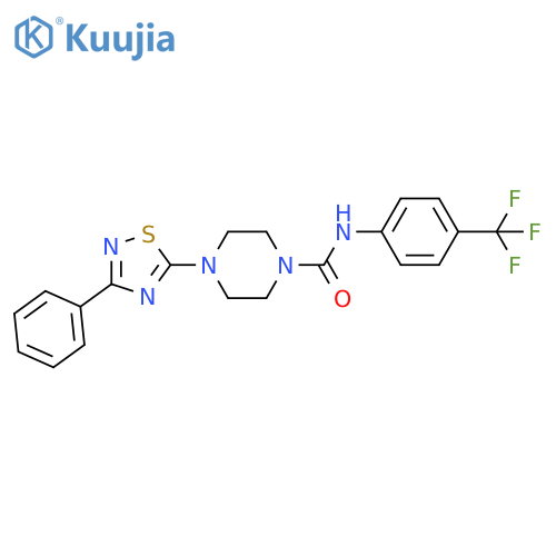 1-Piperazinecarboxamide,4-(3-phenyl-1,2,4-thiadiazol-5-yl)-N-[4-(trifluoromethyl)phenyl]- structure