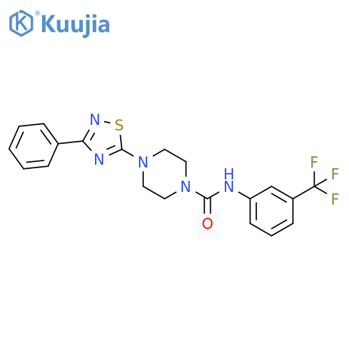 1-Piperazinecarboxamide,4-(3-phenyl-1,2,4-thiadiazol-5-yl)-N-[3-(trifluoromethyl)phenyl]- structure