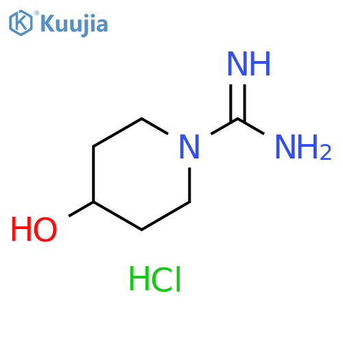 1-Piperidinecarboximidamide, 4-hydroxy-, monohydrochloride structure
