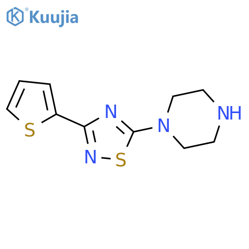 Piperazine, 1-[3-(2-thienyl)-1,2,4-thiadiazol-5-yl]- structure
