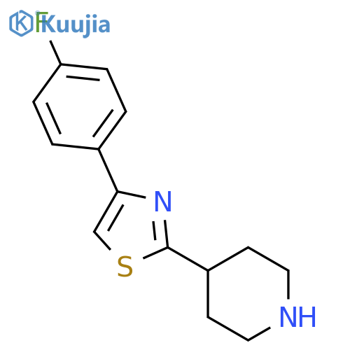 Piperidine, 4-[4-(4-fluorophenyl)-2-thiazolyl]- structure