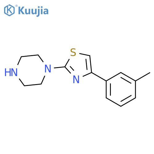 Piperazine, 1-[4-(3-methylphenyl)-2-thiazolyl]- structure