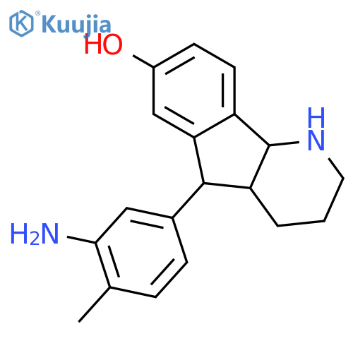 (4aS,5S,9bS)-5-(3-amino-4-methylphenyl)-2,3,4,4a,5,9b-hexahydro-1H-indeno[1,2-b]pyridin-7-ol structure