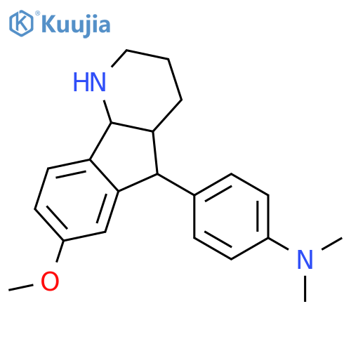 4-[(4aS,5R,9bS)-7-methoxy-2,3,4,4a,5,9b-hexahydro-1H-indeno[1,2-b]pyridin-5-yl]-N,N-dimethylaniline structure