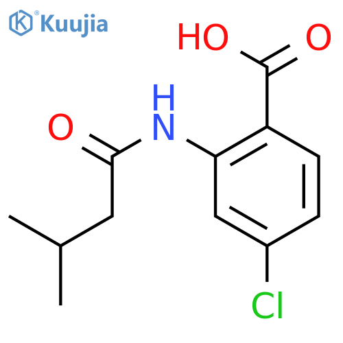 4-chloro-2-[(3-methyl-1-oxobutyl)amino]Benzoic acid structure