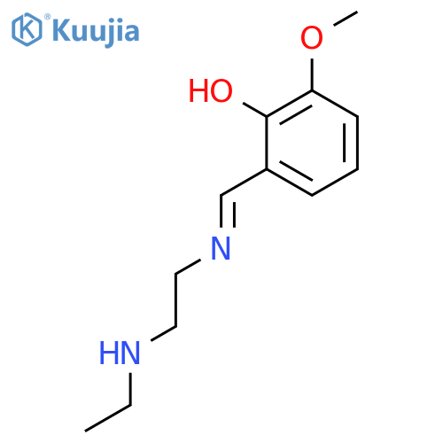Phenol, 2-[[[2-(ethylamino)ethyl]imino]methyl]-6-methoxy- structure