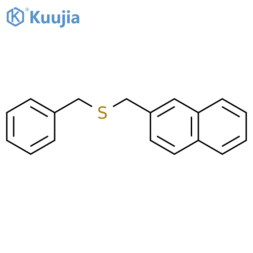 Naphthalene, 2-[[(phenylmethyl)thio]methyl]- structure